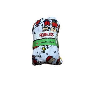 Peanuts Snoopy Christmas Sleep Pants Women M/L NWT